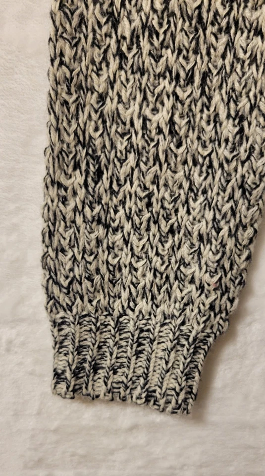 Женщин капот шеи свитер размер большой RD стиль черный белый пуловер длинным рукавом  - Изображение 4 из 4