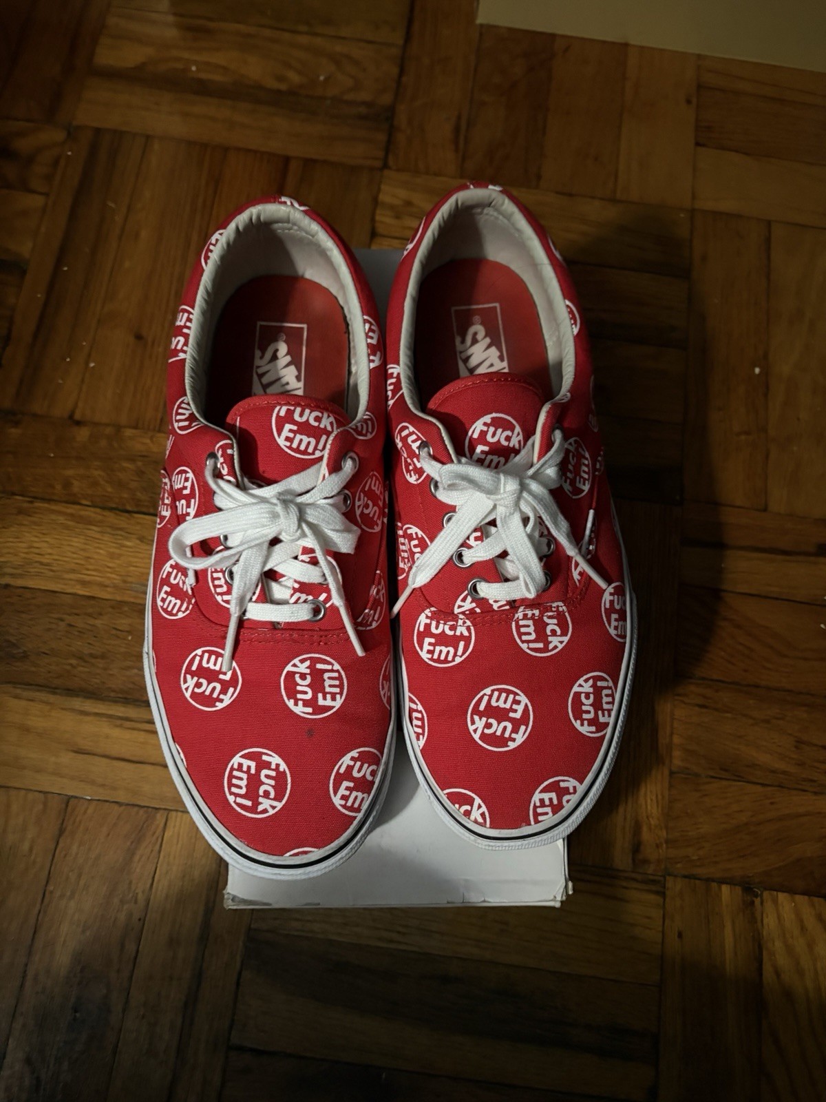 Supreme F-Em Vans Era Red SS14 Men's 11 OG Box