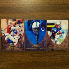 Jerry Rice Curtis Martin Marshall Faulk 1997 Action Packed FIRST MPRESSIONS Card