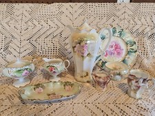 Estate Lot RS Prussia/RS Germany 8 Pieces Hand Painted Chocolate Pot S&C Set