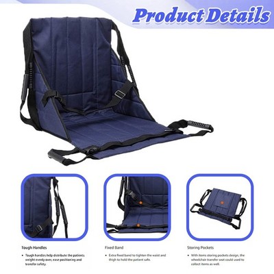 Patient Wheelchair Transfer Board & Slide Aid with Handles Lift Belt for Elder