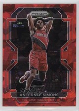 2021-22 Panini Prizm Red Ice Prizm Anfernee Simons #168 0f4