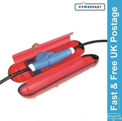 HABA CEE 16A Plug & Socket Hook Up Safebox Weather Proof c/w Padlock Caravan