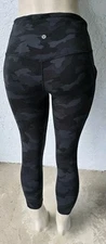 Lululemon Women's Align HR Crop 23" W/Pockets  Heritage Camo Deep Coal Size 10