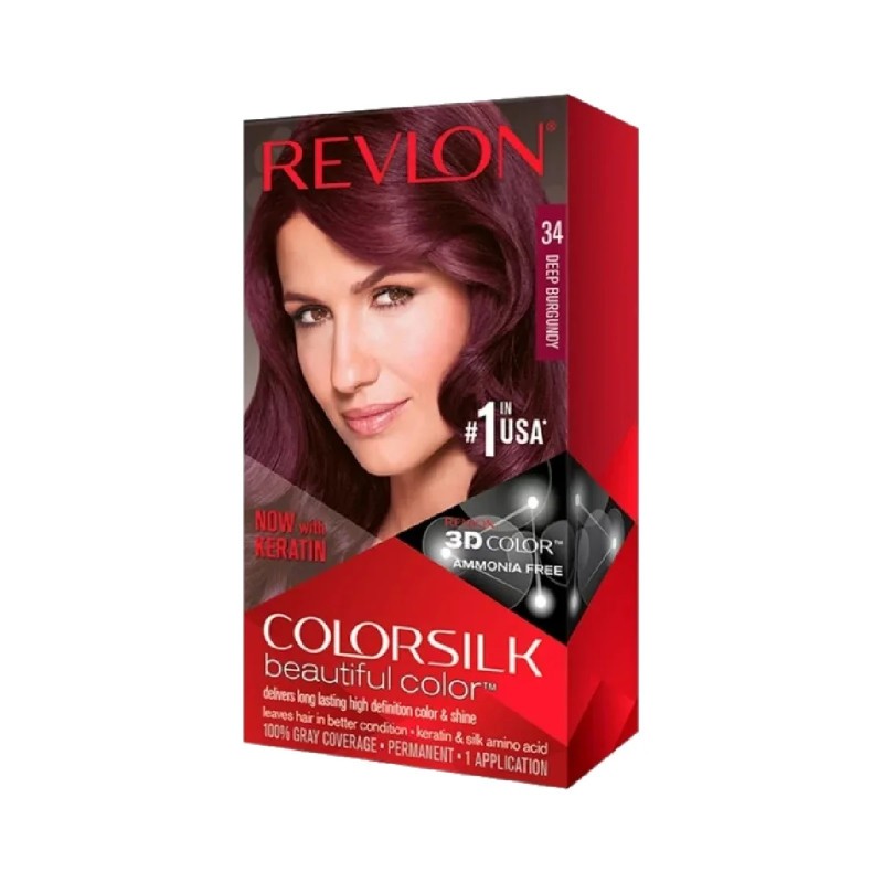 #34 Deep Burgundy Beautiful Color Permanent 1 Application
