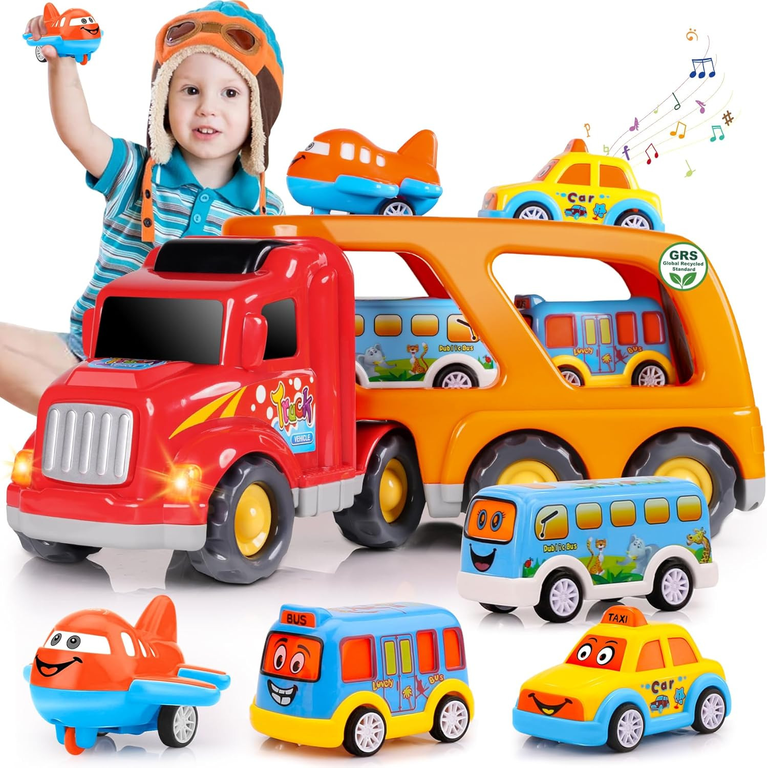 Carrier Truck Toddler Toys Car: Transport Toy for 1 2 3 4 Year Old Boys Girls 18