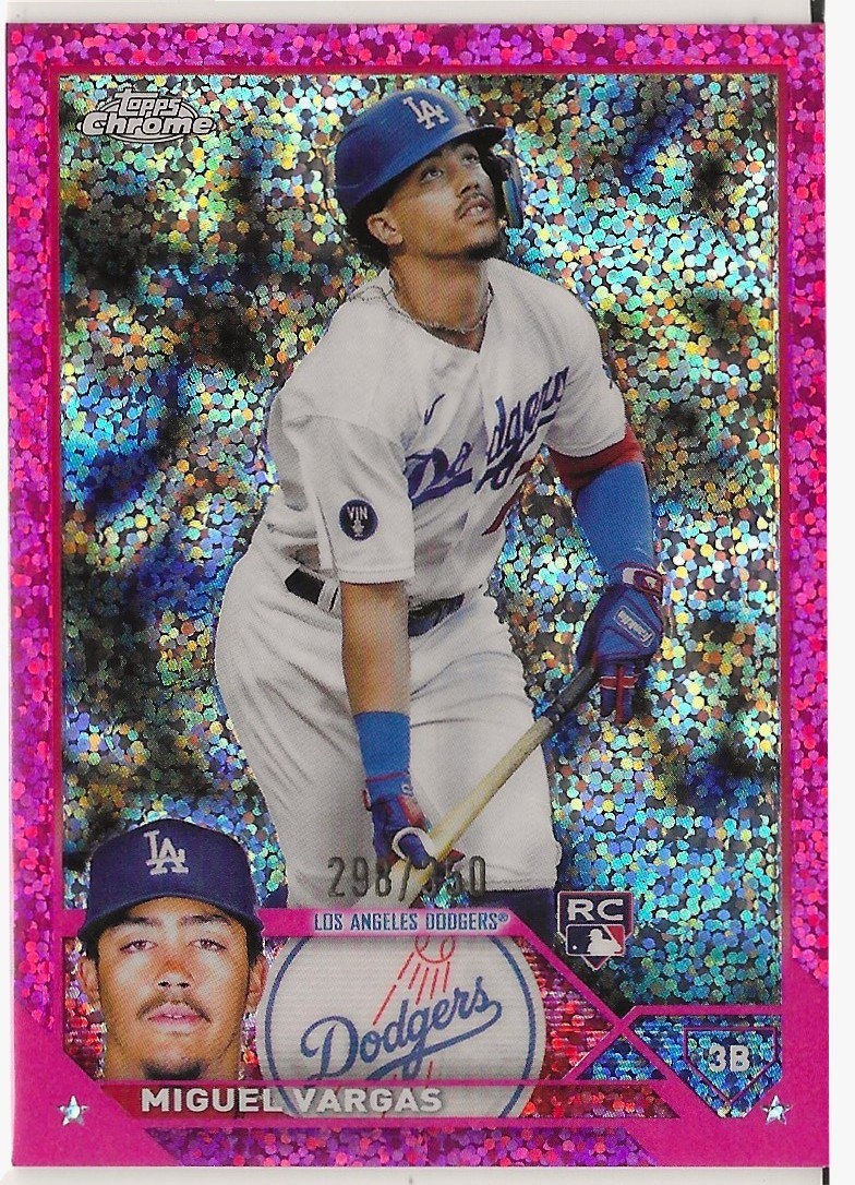 2023 Topps Chrome - Miguel Vargas #161 Magenta Speckle Refractor /350 (RC)