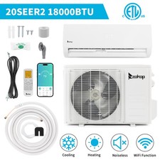 20 SEER2 Air Conditioner AC Unit Heat Pump 18000 BTU Ductless Mini Split US