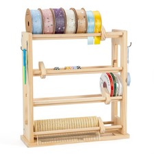             Ribbon Storage Rack, 4-Tier Ribbon Organizer Spool Holder Dispen...