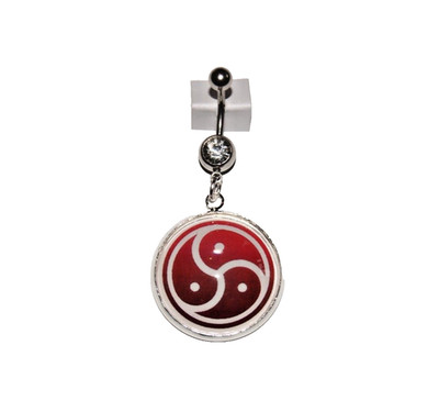 Bondage Emblem Charm Marine Bauchnabel Stab Piercing dominant devot rot