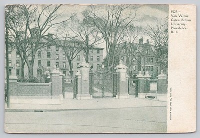 Vintage Van Wilkie Gates Brown University Providence RI Postcard