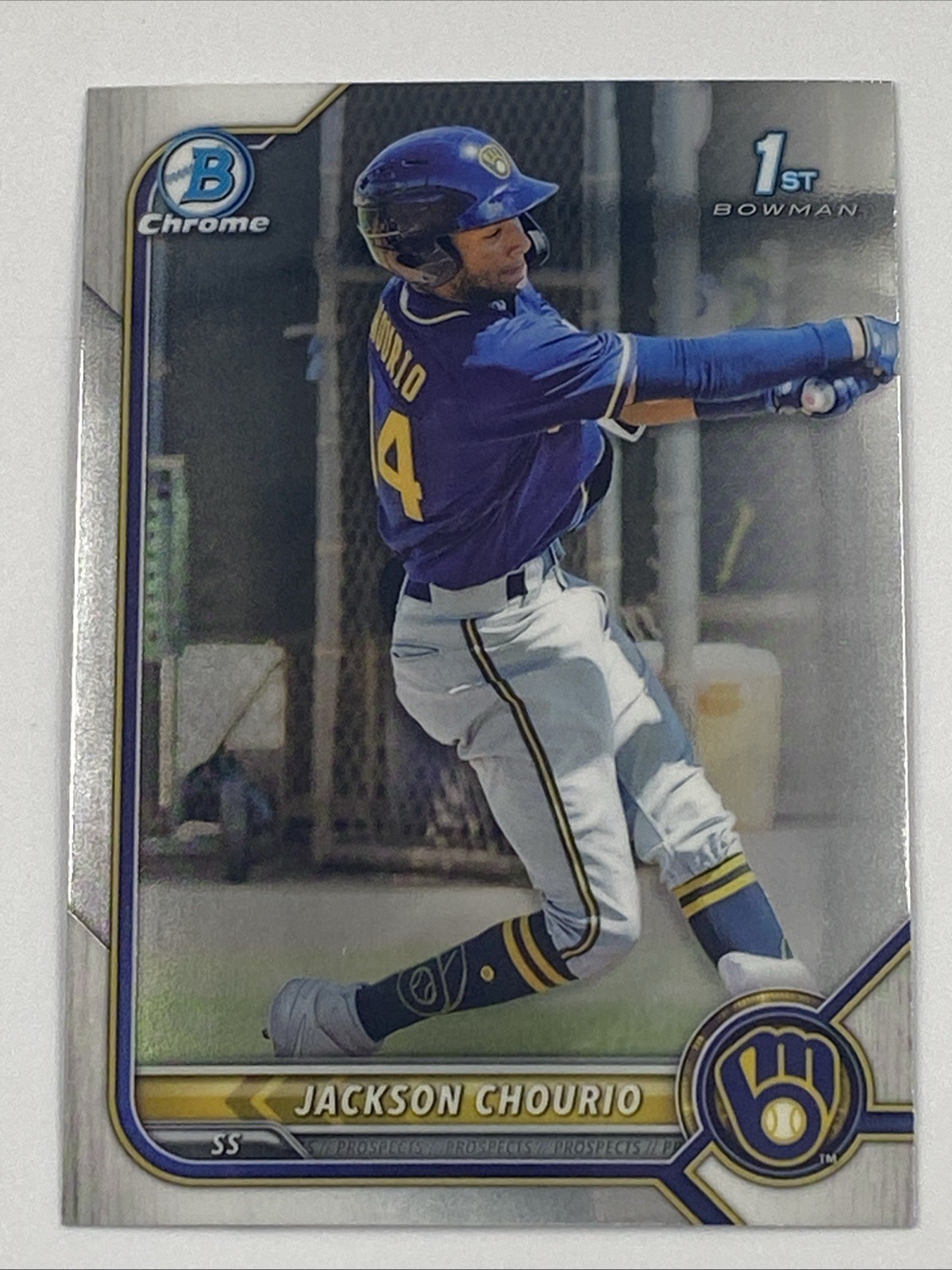 Jackson Chourio 2022 Bowman Chrome Prospects #BCP-79 (RC) Base 1st Bowman
