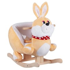 Animal à Bascule Sécurisé Siège à Bascule En Peluche Rembourré pour tout-Petits
