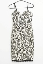 Lipsy Michelle Keegan Lace shift bodycon Dress UK 16 Cream Wiggle Wedding Party 