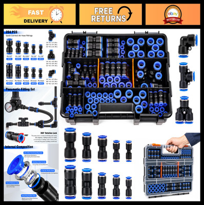 204PCS Quick Connect Air Hose Fittings Set - Durable, Versatile, Easy Install