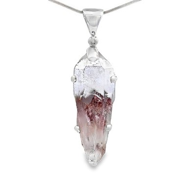 Starborn Red Phantom Quartz Pendant Necklace (22'')