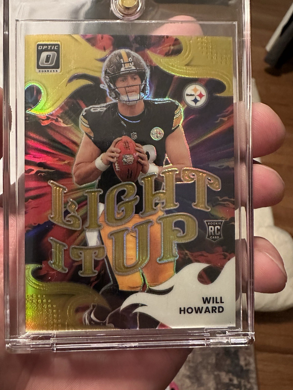 WILL HOWARD RC Light It Up 2025 OPTIC Gold /10 Rookie #13 Football STEELERS🔥