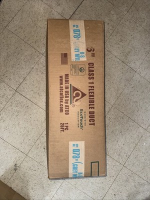 Class 1 Flexible Duct 078 RF R-8 Grey Mylar 09900078 - 6'' x 25' - NIB