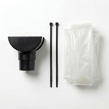 Black 5m Round Gutter Stop End Outlet Kit 112mm