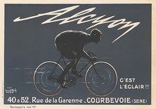 Poster Alcyon Cycles arte murale corsa bici francese - 16x12/20x16/24x18/36x24