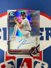 JR RITCHIE 2022 Bowman Draft 1st Chrome REFRACTOR AUTO /499 Autograph Braves