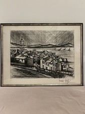 Bernard Buffet - Saint-Tropez Vu De La Citadelle (1977) - Lithographie Numérotée
