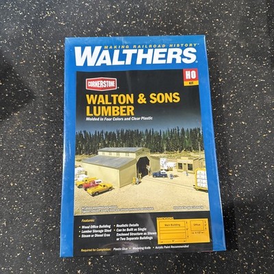 Walthers Cornerstone 933-3057 HO Walton and Sons Lumber Company Kit SEALED