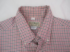Y2K LL Bean Plaid Shirt Men Plaid Button Classic Sz L Long (MT763) Made in USA