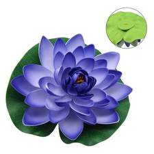 6 Fiori Di Loto Galleggianti Artificiali Per Laghetto - Schiuma Eva, 10 Cm, 6 Colori - Foto 4