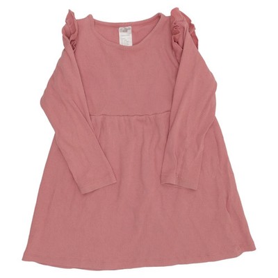 H&M, Kleid, Größe: 86, Pink, Baumwolle/Elasthan, Einfarbig, Rippenstrick #bCx