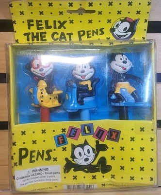 Vintage 1990s Felix The Cat 3 Pen Gift Set Sealed Sunkisses Hawaii Rare