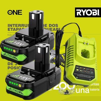#ad #ad 2X Battery For RYOBI P108 18V 2.0Ah One Plus P117 Charger 18Volt High Capacity $21.00