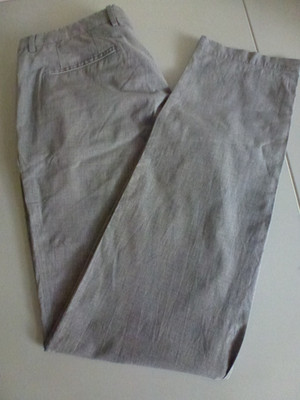 HUGO BOSS leichte Herren Sommerhose  Gr.  102 hellgrau-weiß ***TOP****