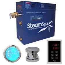 SteamSpa INT600 Indulgence 6 KW QuickStart Steam Bath Generator - Chrome