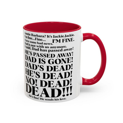 Roseanne Aunt Jackie Dad Is Gone Dad's Dead Funny Retro TV Quote Sarcastic