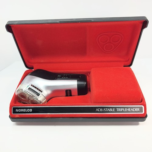 Norelco Adjustable Tripleheader Rotary Razor HP 1131 with Case Vintage Working