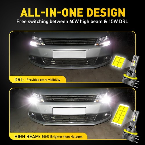 AUXITO H15 LED Bulbs High Beam DRL Headlights Halogen Replacement Super Bright G - Picture 4 of 13