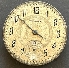 Antique 1924 Waltham Model 1908 610 Pocket Watch Movement Parts/Repair 16s 7j