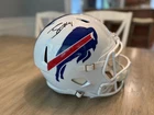 James Cook signed Buffalo Bills White Full Size Replica Helmet JSA cert