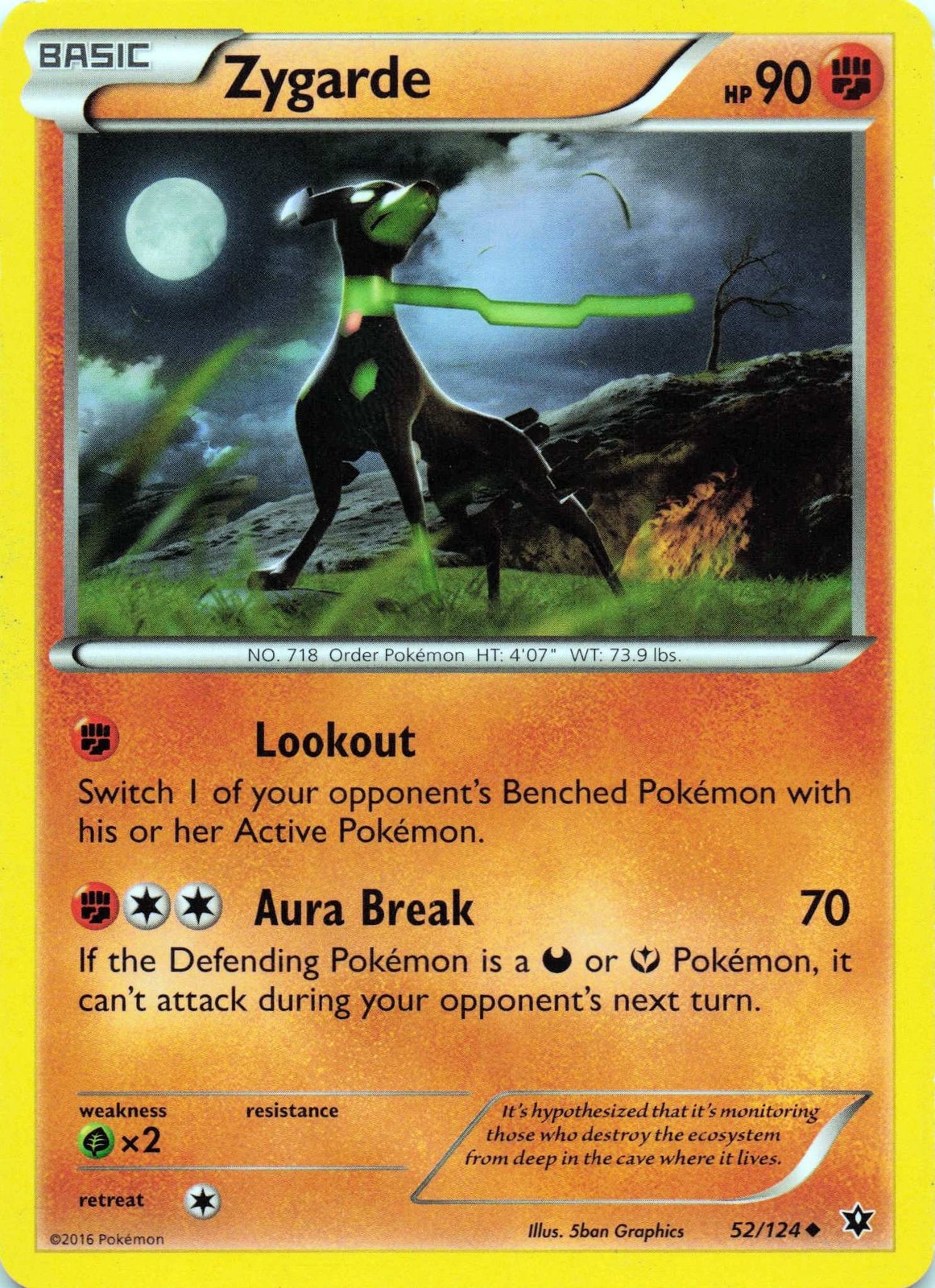 Zygarde (52) 52/124 XY - Fates Collide  - LP
