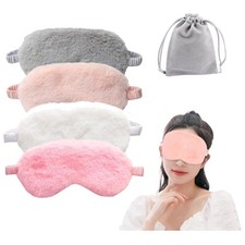 4 Pcs Plush Sleep Masks Set for Ultimate Comfort - Perfect Travel Eye Cover