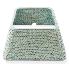 OPEN BOX - Water Hyacinth Christmas Tree Collar, Square Christmas Tree Cover