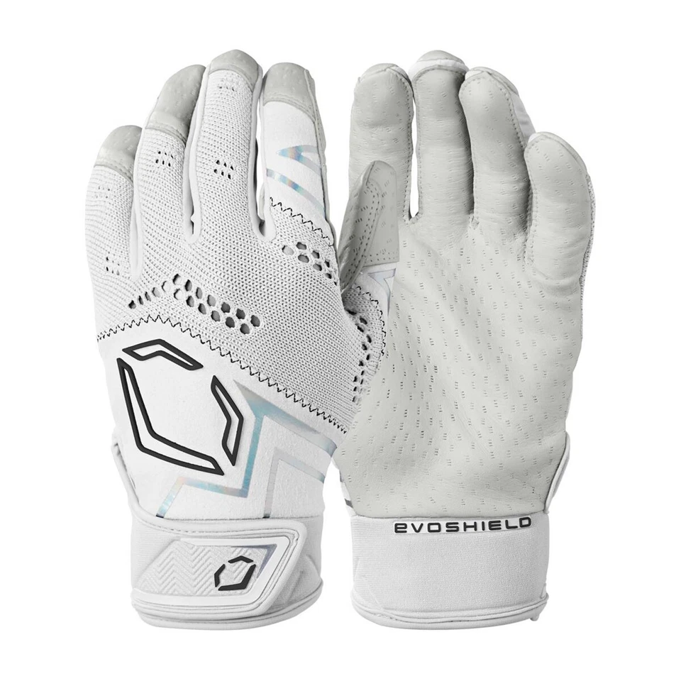 EvoShield Pro-SRZ V2 White Men's XLarge Baseball Batting Gloves -WB5730505XL