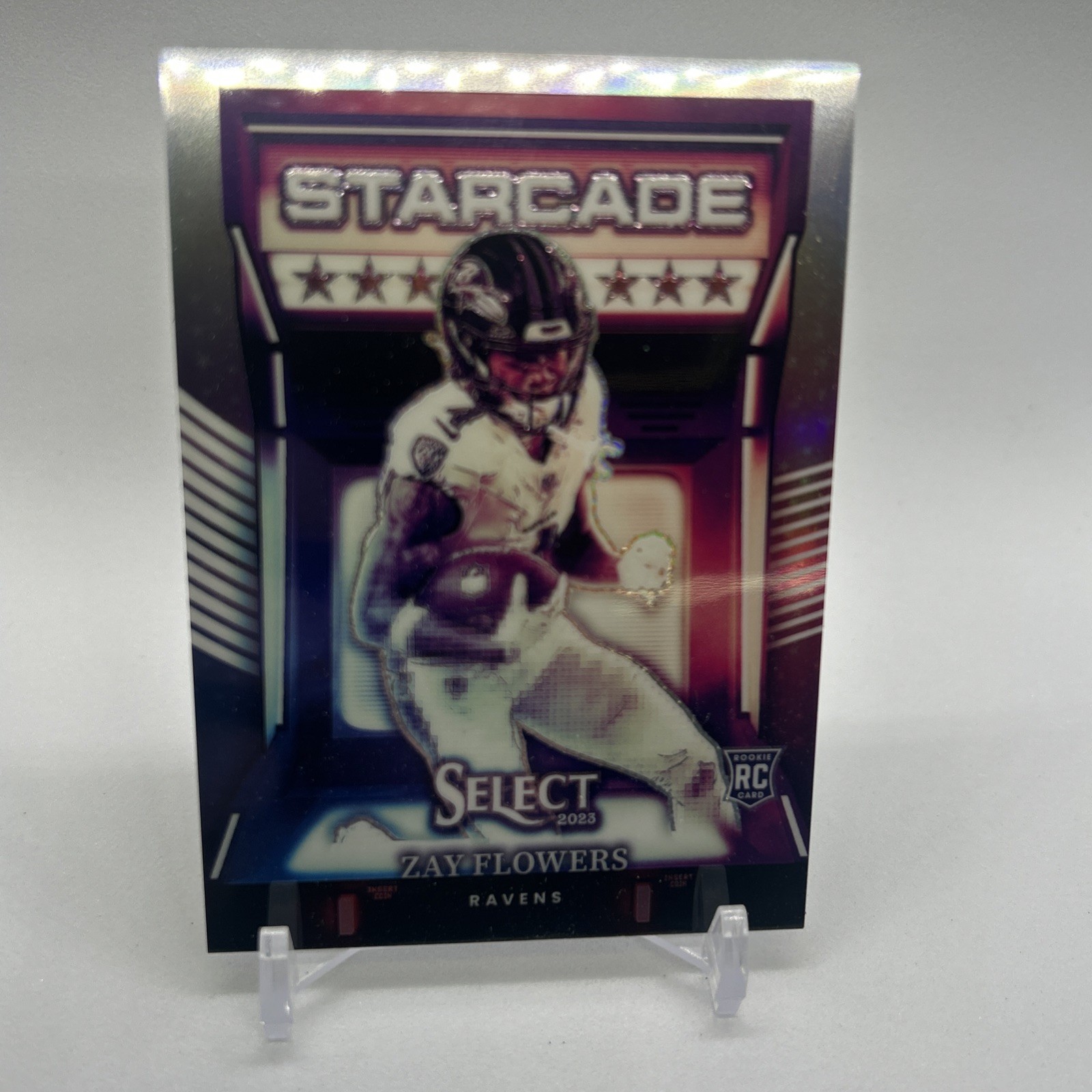 2023 Select Zay Flowers Starcade SP RC Baltimore Ravens Case Hit Rookie