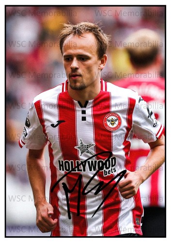 11067. Mikkel Damsgaard Signed Pictures (A4 Prints) Brentford Denmark Sampdoria