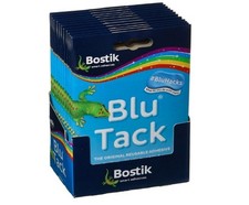 Blu Tack Sticky Re-usable  Tack Adhesive Putty Tac (Blu Tac) Handy pack of 12