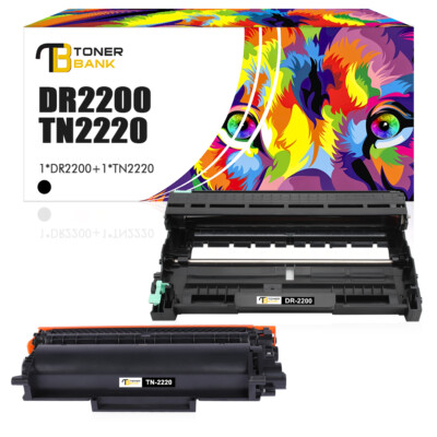 Lot De 2 Toners Compatibles Brother TN2220 - Pour Imprimantes MFC 7360N, HL-2130, DCP-7055, Etc.