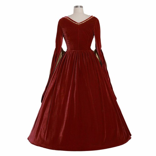 Costume abito rosso Elisabetta Tudor Anna Bolena altro costume ragazza Bolena{- - Foto 7 di 7
