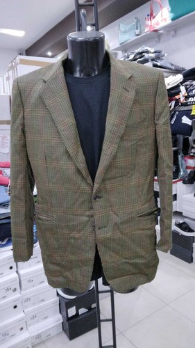 Canali, Canali Jacket For Men Green In Genuine Leather Size 52 MON 1097 LZ