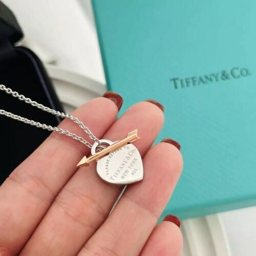 Tiffany & Co. Lovestruck silver and rose gold heart pendant necklace - Bild 4 von 6